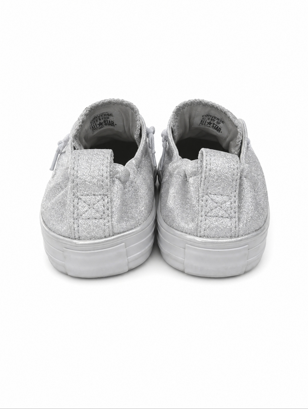 Converse All Star Chuck Taylor Shoreline Silver Glitter Low Sneakers Sz 5 Trendy - Picture 7 of 15